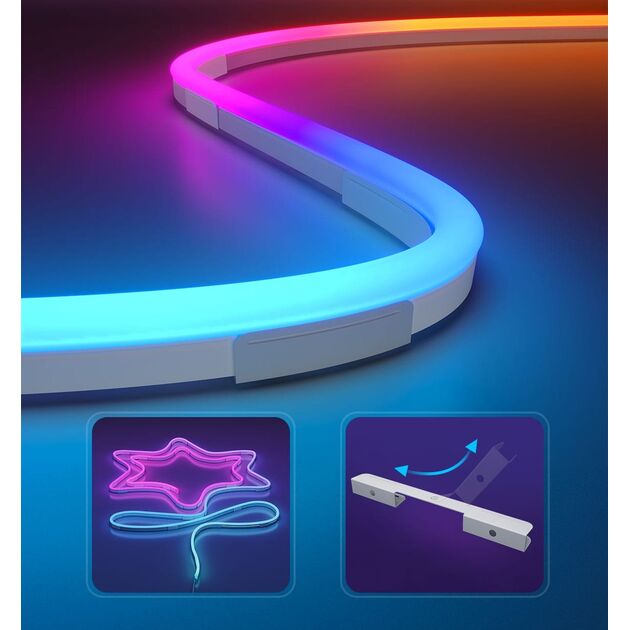 Стрічка світлодіодна розумна Govee H61D3 Neon Rope Light 2, 5м, RGBIC, WI-FI/Bluetooth, білий, фото , зображення 6 | SNABZHENIE.com.ua Стрічка світлодіодна розумна Govee H61D3 Neon Rope Light 2, 5м, RGBIC, WI-FI/Bluetooth, білий, фото , зображення 6 | SNABZHENIE.com.ua