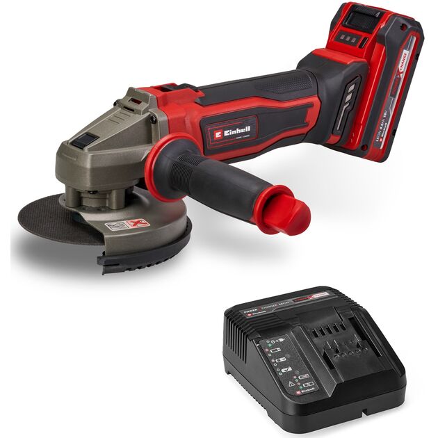 Шліфмашина кутова акумуляторна Einhell TE-AG 18/125-2 Li 1x4.0 Ah, PXC, 18В, акумулятор 4 Аг, 125 мм, 8500 об/хв, 2.32 кг, фото  | SNABZHENIE.com.ua