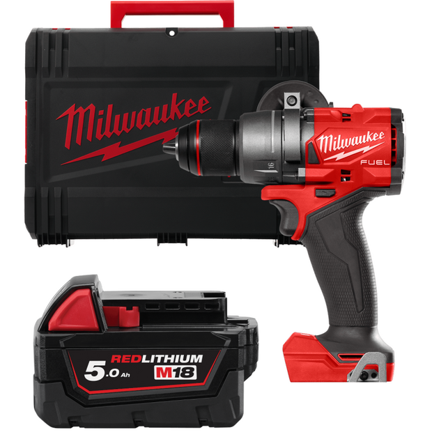 Дрель-шуруповёрт аккумуляторная бесщёточная MILWAUKEE M18 FDD3-0X (158 м) (каркас+HDкейс) + M18 B5, фото  | SNABZHENIE.com.ua