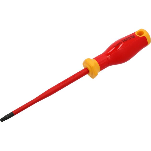 Викрутка з шліцом TORX діелектрична ізольована YATO: T25х 125/ 223 мм, оголений шліц- 17 мм [12], фото  | SNABZHENIE.com.ua