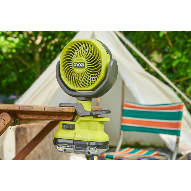 Вентилятор акумуляторний Ryobi ONE+ RCF18-0 18В 3400об·хв 2 швидкості поворотний 0.4кг без АКБ та ЗП, фото , зображення 3 | SNABZHENIE.com.ua Вентилятор акумуляторний Ryobi ONE+ RCF18-0 18В 3400об·хв 2 швидкості поворотний 0.4кг без АКБ та ЗП, фото , зображення 3 | SNABZHENIE.com.ua