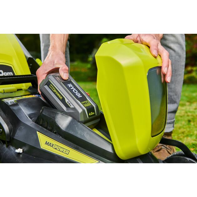 Газонокосарка акумуляторна Ryobi Max Power RY36LM40A-140 36В акб 1х4А·год 40см 50л 25-75мм 18.6кг, фото , зображення 7 | SNABZHENIE.com.ua Газонокосарка акумуляторна Ryobi Max Power RY36LM40A-140 36В акб 1х4А·год 40см 50л 25-75мм 18.6кг, фото , зображення 7 | SNABZHENIE.com.ua