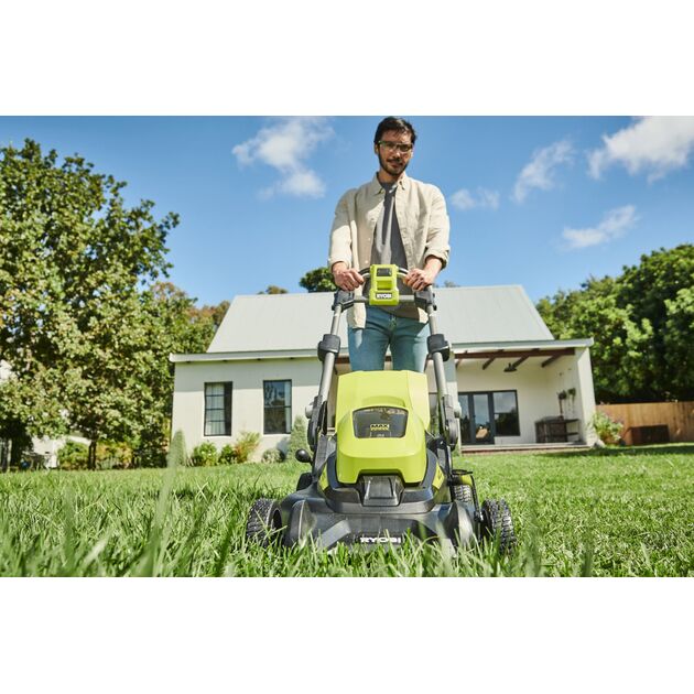 Газонокосарка акумуляторна Ryobi Max Power RY36LM40A-140 36В акб 1х4А·год 40см 50л 25-75мм 18.6кг, фото , зображення 5 | SNABZHENIE.com.ua Газонокосарка акумуляторна Ryobi Max Power RY36LM40A-140 36В акб 1х4А·год 40см 50л 25-75мм 18.6кг, фото , зображення 5 | SNABZHENIE.com.ua