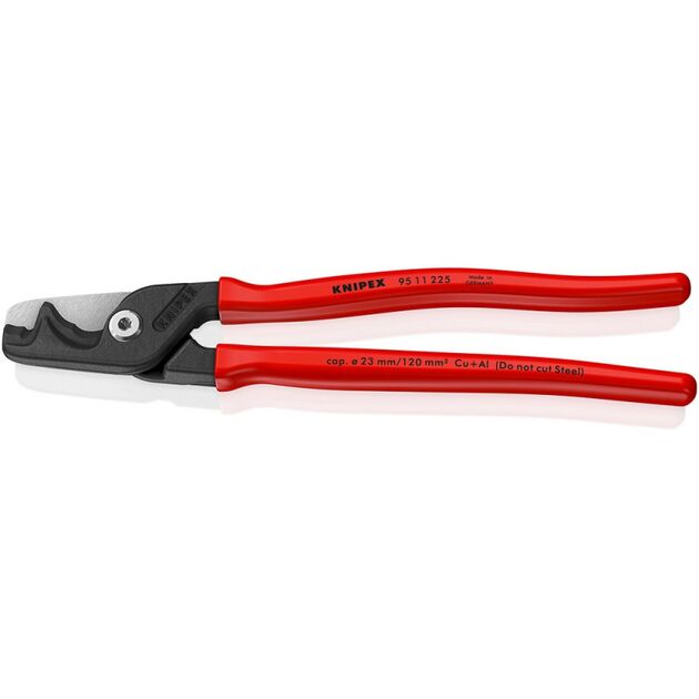 Ножницы для резки кабелей StepCut XL 225мм KNIPEX 95 11 225, фосфатированные, фото  | SNABZHENIE.com.ua