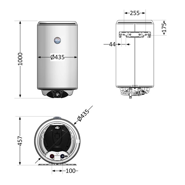 Электрический водонагреватель Thermo Alliance Spectra 100 л  вертикальный, сухой керамический ТЭН 2,0 кВт, фото , зображення 2 | SNABZHENIE.com.ua Электрический водонагреватель Thermo Alliance Spectra 100 л  вертикальный, сухой керамический ТЭН 2,0 кВт, фото , зображення 2 | SNABZHENIE.com.ua