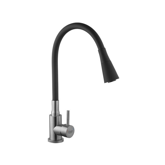 Смеситель для кухни Kroner KRP Edelstahl Klassisch - ESG031BLK, фото  | SNABZHENIE.com.ua