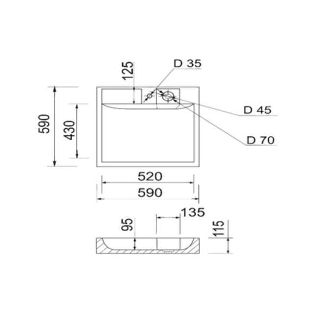 Раковина на стиральную машину Qtap Arvin 595x595x115 мм, White QTARV2365WHI48575, фото , изображение 2 | SNABZHENIE.com.ua Раковина на стиральную машину Qtap Arvin 595x595x115 мм, White QTARV2365WHI48575, фото , изображение 2 | SNABZHENIE.com.ua