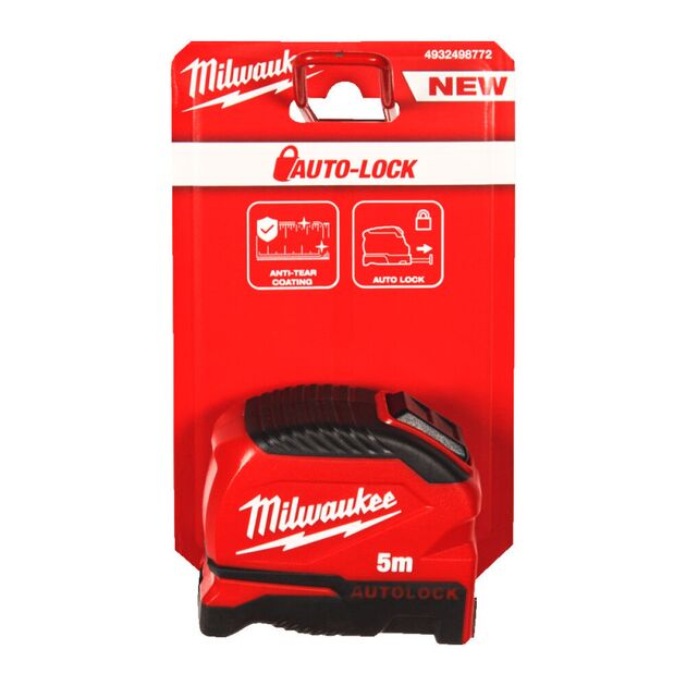 Рулетка AUTOLOCK MILWAUKEE (Gen 2), 5м (25мм), фото , изображение 3 | SNABZHENIE.com.ua Рулетка AUTOLOCK MILWAUKEE (Gen 2), 5м (25мм), фото , изображение 3 | SNABZHENIE.com.ua