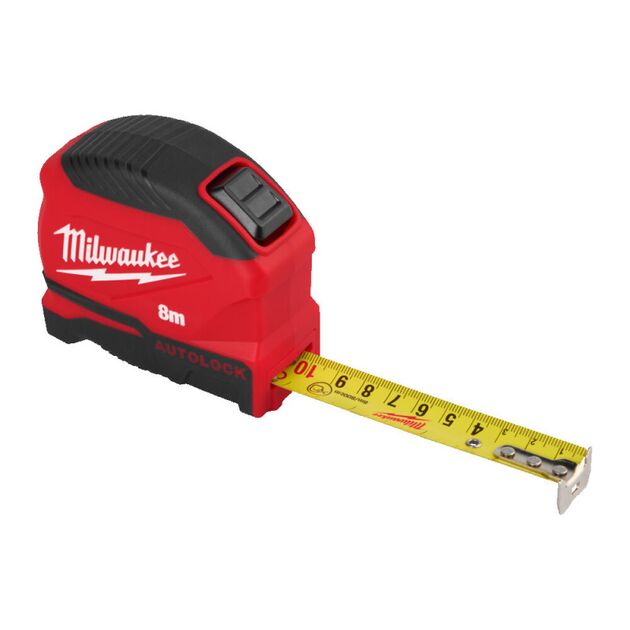 Рулетка AUTOLOCK MILWAUKEE (Gen 2), 8м (25мм), фото , изображение 2 | SNABZHENIE.com.ua Рулетка AUTOLOCK MILWAUKEE (Gen 2), 8м (25мм), фото , изображение 2 | SNABZHENIE.com.ua