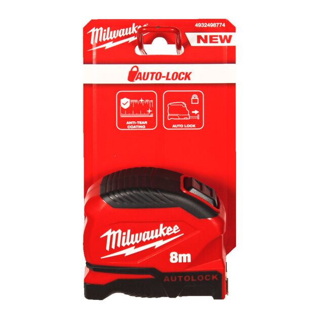 Рулетка AUTOLOCK MILWAUKEE (Gen 2), 8м (25мм), фото , изображение 3 | SNABZHENIE.com.ua Рулетка AUTOLOCK MILWAUKEE (Gen 2), 8м (25мм), фото , изображение 3 | SNABZHENIE.com.ua