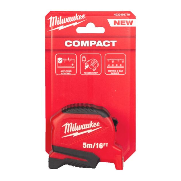 Рулетка Pro Compact MILWAUKEE (Gen 2), 5м/16фт, (25мм), фото , изображение 3 | SNABZHENIE.com.ua Рулетка Pro Compact MILWAUKEE (Gen 2), 5м/16фт, (25мм), фото , изображение 3 | SNABZHENIE.com.ua