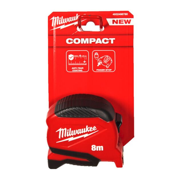 Рулетка Pro Compact MILWAUKEE (Gen 2), 8м, (25мм), фото , изображение 3 | SNABZHENIE.com.ua Рулетка Pro Compact MILWAUKEE (Gen 2), 8м, (25мм), фото , изображение 3 | SNABZHENIE.com.ua