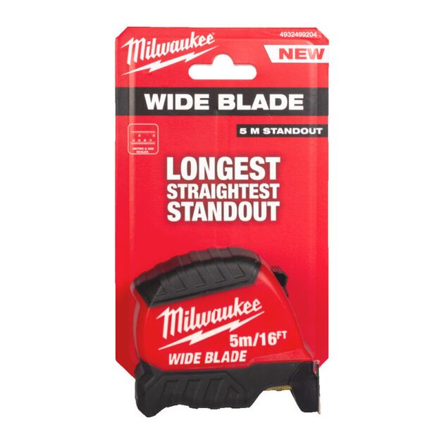 Рулетка WIDE BLADE MILWAUKEE (Gen2), 5м/16фт (35мм), фото , изображение 3 | SNABZHENIE.com.ua Рулетка WIDE BLADE MILWAUKEE (Gen2), 5м/16фт (35мм), фото , изображение 3 | SNABZHENIE.com.ua