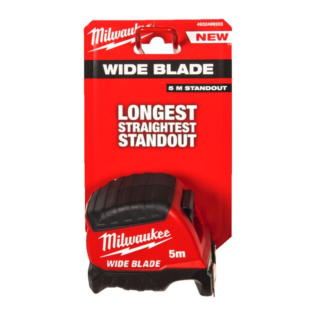 Рулетка WIDE BLADE MILWAUKEE (Gen2), 5м (35мм), фото , изображение 3 | SNABZHENIE.com.ua Рулетка WIDE BLADE MILWAUKEE (Gen2), 5м (35мм), фото , изображение 3 | SNABZHENIE.com.ua