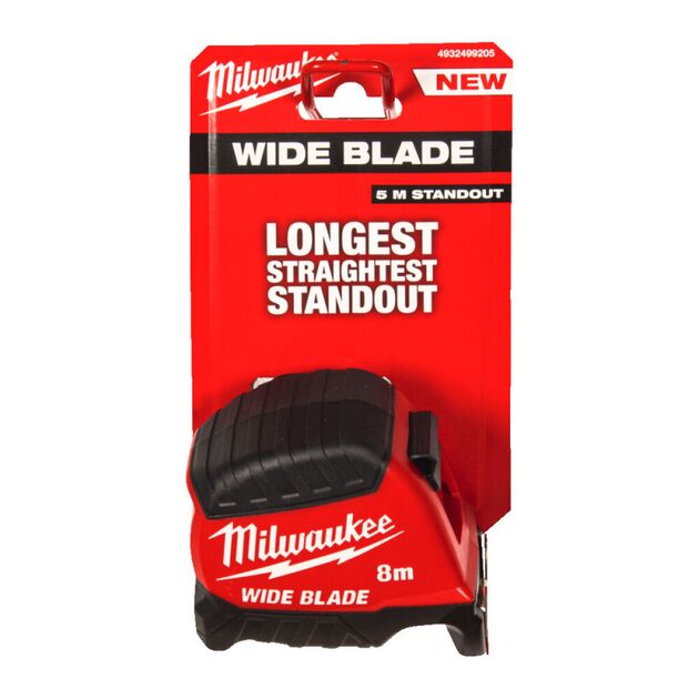 Рулетка WIDE BLADE MILWAUKEE (Gen2), 8м (35мм), фото , изображение 3 | SNABZHENIE.com.ua Рулетка WIDE BLADE MILWAUKEE (Gen2), 8м (35мм), фото , изображение 3 | SNABZHENIE.com.ua