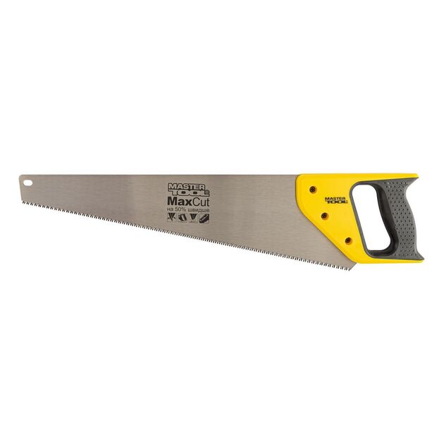 Ножовка столярная MASTERTOOL 9TPI MAX CUT 450 мм закаленный зуб 3-D заточка полированная 14-2845, фото  | SNABZHENIE.com.ua