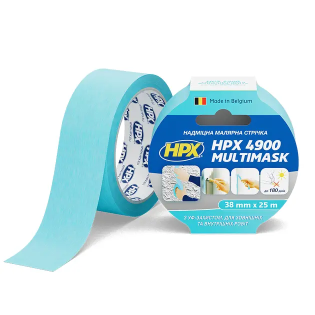 HPX Стрічка малярна MULTIMASK 120C 38мм*25м EW3825, фото  | SNABZHENIE.com.ua