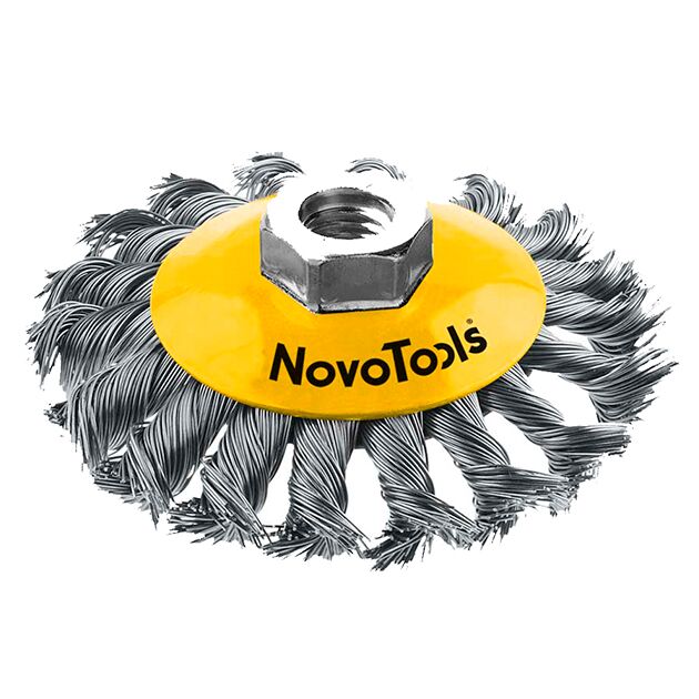 Диск.щітка жгут.пров. 115 М14х2 сталь NovoTools NTBWB11514ST, фото  | SNABZHENIE.com.ua
