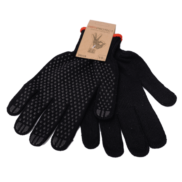 Рукавички ПВХ-точка, 50ХБ/50ПЕ, 10кл, XL(10), чорні, Armprotect Work, фото  | SNABZHENIE.com.ua
