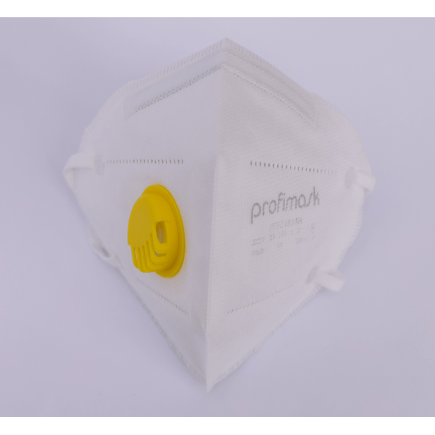 Респіратор 1шт FFP2 (K) NR, жовтий фільтр, Profimask, фото  | SNABZHENIE.com.ua
