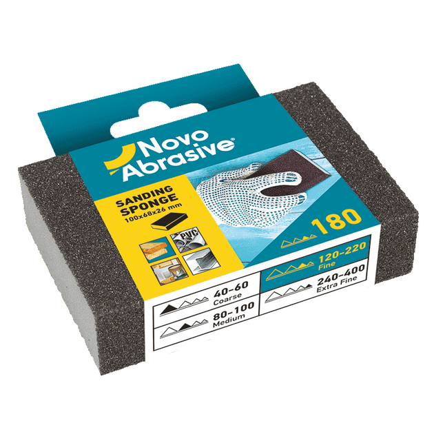 Шліф.губка Р180 100х68х26 NovoAbrasive, фото  | SNABZHENIE.com.ua