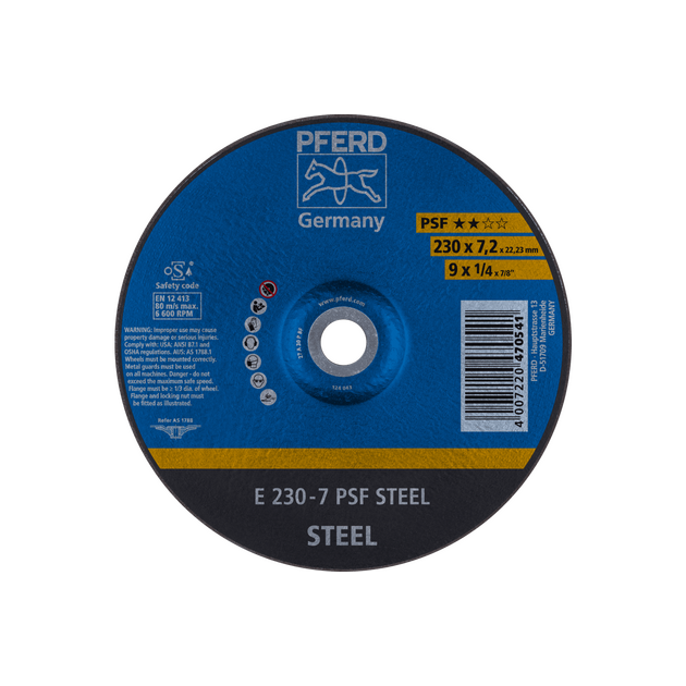 Pferd Круг зачисний 230*7,2*22 PSF STEEL сталь, чавун, фото  | SNABZHENIE.com.ua