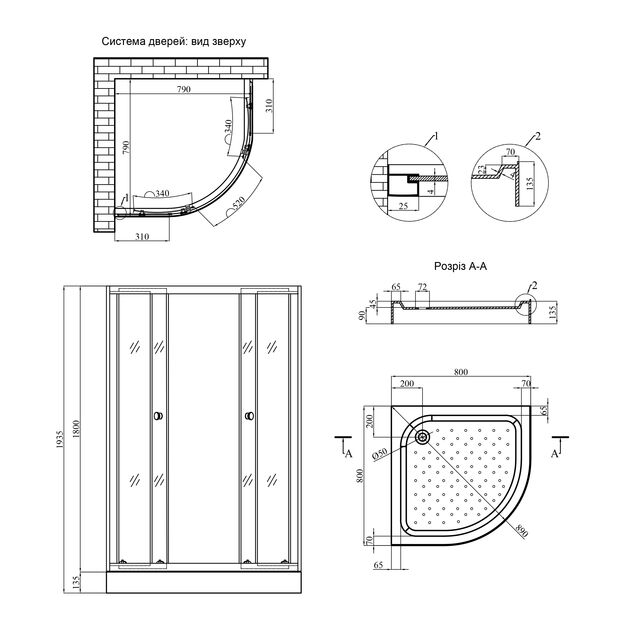 Душевая кабина Agua Cascad - S.F.D.80x80 см, фото  | SNABZHENIE.com.ua