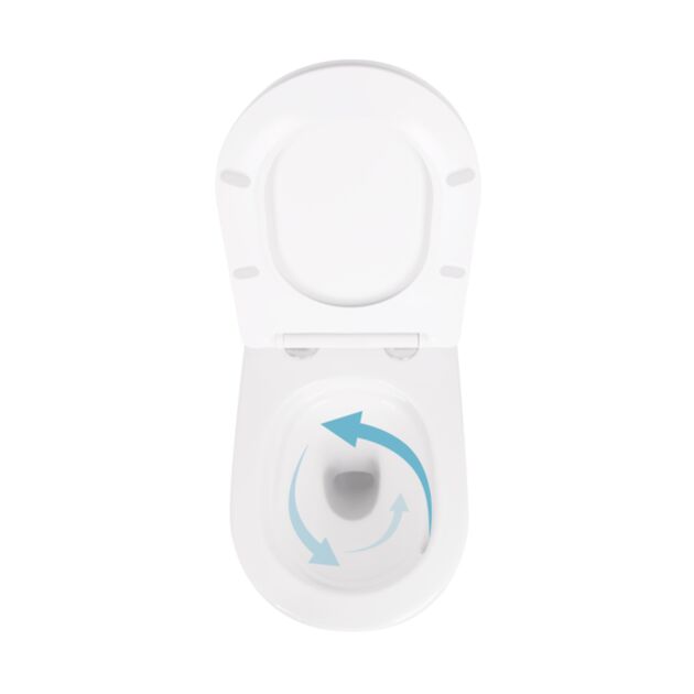 Унитаз подвесной Qtap Scorpio безободковый Ultra Quiet с сиденьем Soft-close QT14332380ASW, фото , зображення 5 | SNABZHENIE.com.ua Унитаз подвесной Qtap Scorpio безободковый Ultra Quiet с сиденьем Soft-close QT14332380ASW, фото , зображення 5 | SNABZHENIE.com.ua