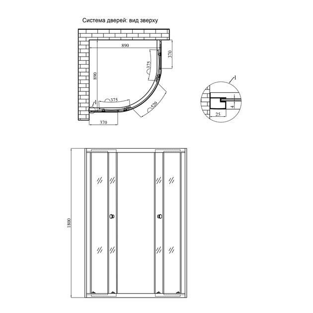 Душевая кабина Agua Cascad - S.G.90x90 см (без поддона), фото  | SNABZHENIE.com.ua