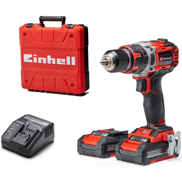 Шурупокрут-дриль ударний акумуляторний Einhell TP-CD 18/50 Li-i BL(2x2Ah), PXC, 18В, акумулятор 2 Аг - 2 шт, безщітковий, 50 Нм, кейс, 2.02 кг, фото  | SNABZHENIE.com.ua