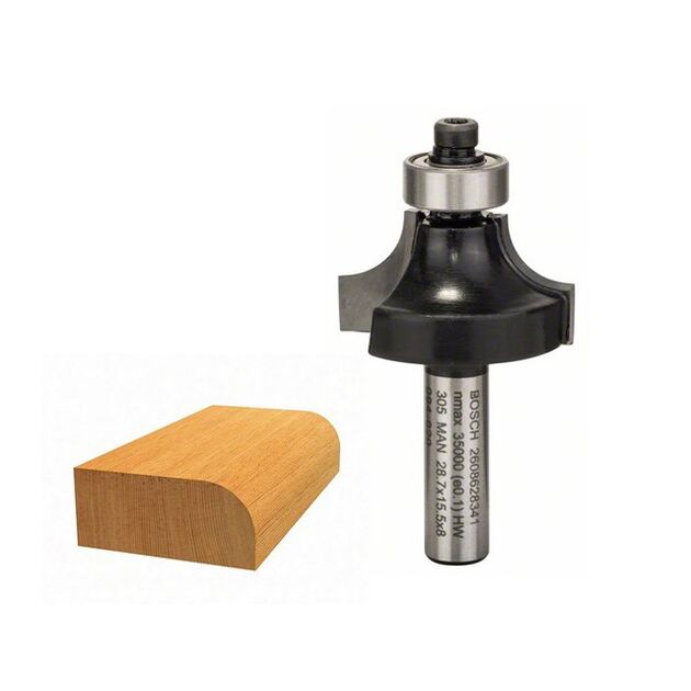 Фреза карнизна Bosch Professional Std S8 R8 L15.2, фото , зображення 3 | SNABZHENIE.com.ua