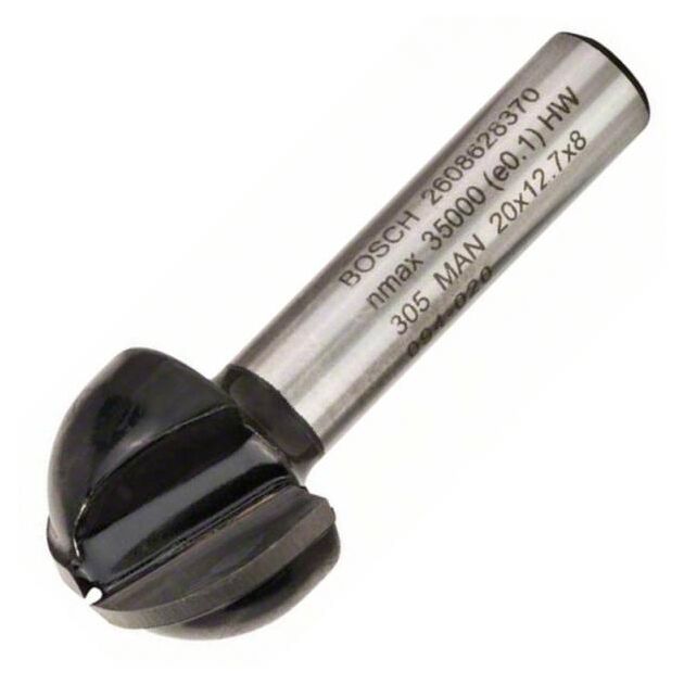 Фреза галтельна Bosch Professional Std S8 R10 D20 L12.4, фото  | SNABZHENIE.com.ua