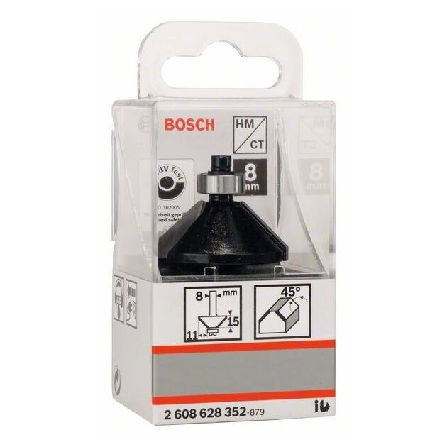 Фреза фасонна Bosch Professional Std S8 D11 L15 45°, фото , изображение 7 | SNABZHENIE.com.ua