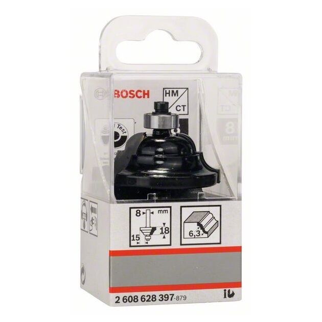 Фреза профільна D Bosch Professional Std S8 R6.3 B15 L18, фото , изображение 7 | SNABZHENIE.com.ua