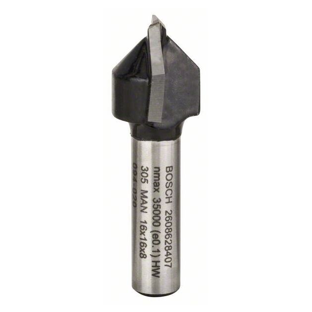 Фреза пазова V-подібна Bosch Professional V Std S8 D16 L16 90°, фото , зображення 3 | SNABZHENIE.com.ua