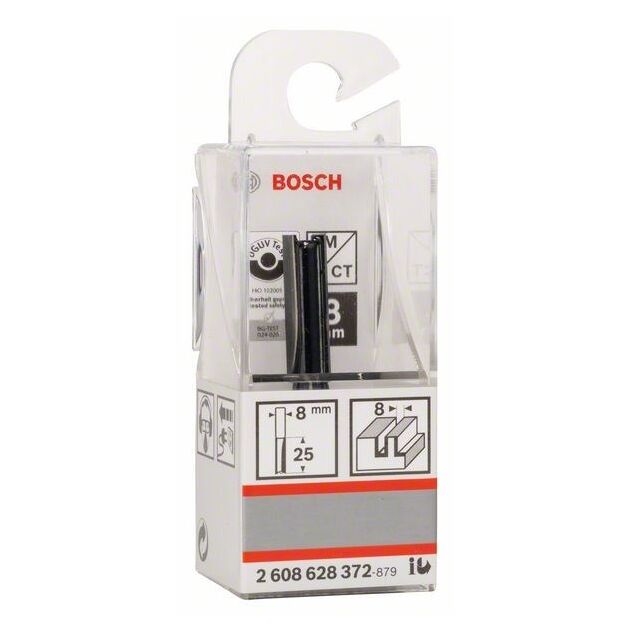Фреза пазова Bosch Professional з двома лезами Std S8 D8 L25.4, фото , зображення 7 | SNABZHENIE.com.ua