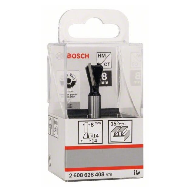 Фреза пазова Bosch Professional ЛГ Std S8 D14 L14 15°, фото , зображення 6 | SNABZHENIE.com.ua
