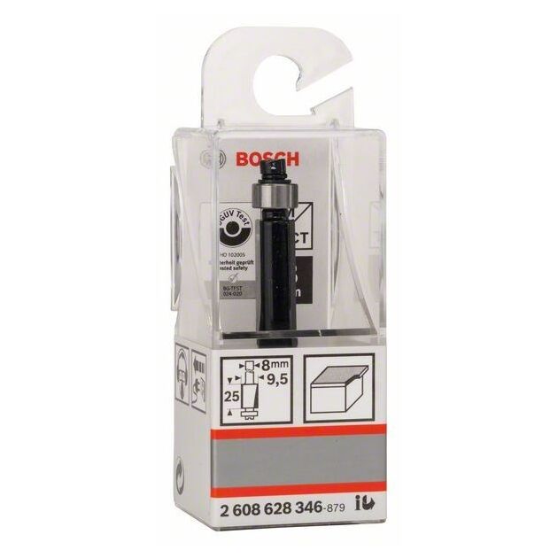 Фреза для вибірки врівень Bosch Professional Std S8 D9.5 L25.4, фото , зображення 5 | SNABZHENIE.com.ua