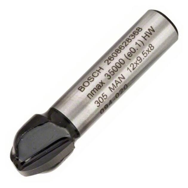 Фреза галтельна Bosch Professional Std S8 R6 D12 L9.2, фото , зображення 2 | SNABZHENIE.com.ua