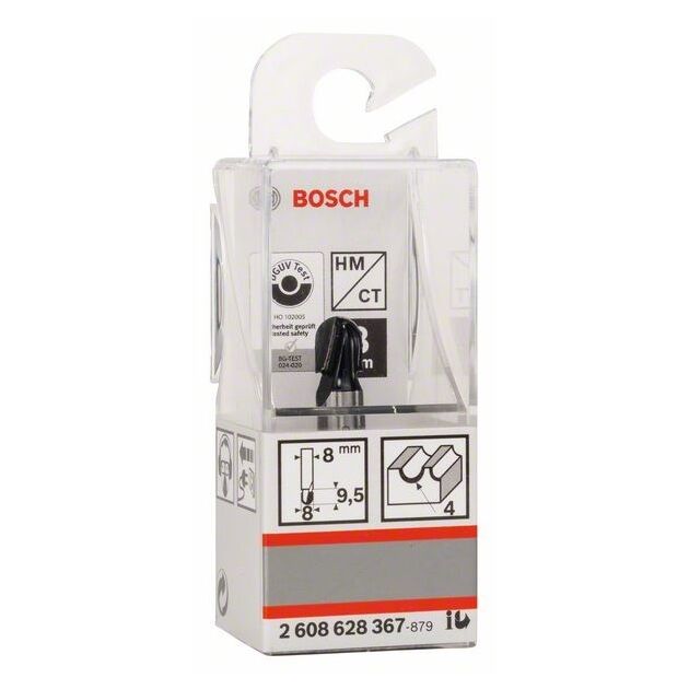 Фреза галтельна Bosch Professional Std S8 R4 D8 L9.2, фото , изображение 4 | SNABZHENIE.com.ua