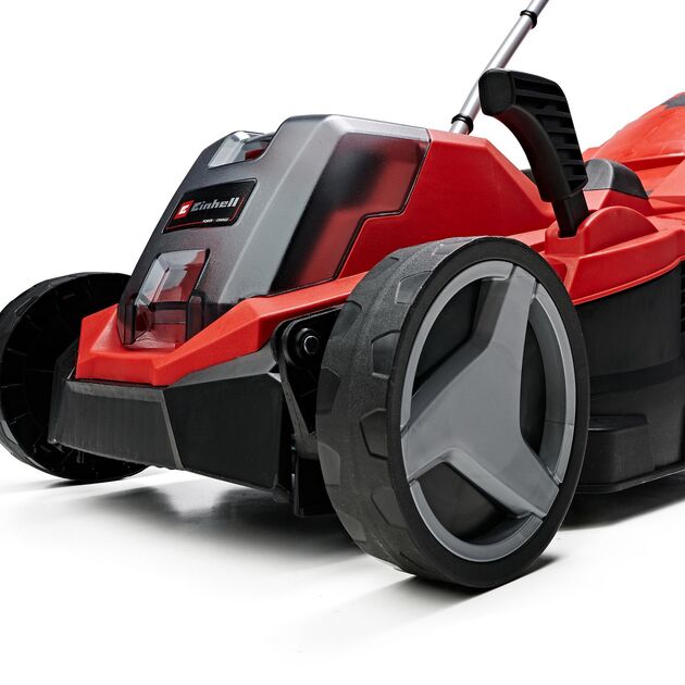 Газонокосарка акумуляторна Einhell безщіткова GE-CM 18/33 Li-  Solo 18В 33см 25-65мм 30л 10.1кг без АКБ і ЗП, фото , зображення 6 | SNABZHENIE.com.ua Газонокосарка акумуляторна Einhell безщіткова GE-CM 18/33 Li-  Solo 18В 33см 25-65мм 30л 10.1кг без АКБ і ЗП, фото , зображення 6 | SNABZHENIE.com.ua