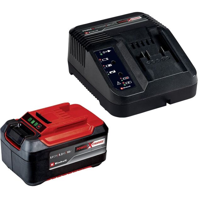 Набір акумулятора та зарядного пристрою Einhell Starter Kit PXC 18В 1х5.2А·год 0.89кг, фото , изображение 2 | SNABZHENIE.com.ua Набір акумулятора та зарядного пристрою Einhell Starter Kit PXC 18В 1х5.2А·год 0.89кг, фото , изображение 2 | SNABZHENIE.com.ua