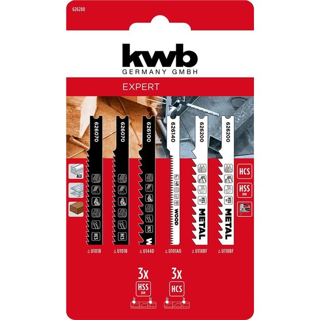 Полотно пиляльне для електролобзика KWB набір 6шт, фото  | SNABZHENIE.com.ua