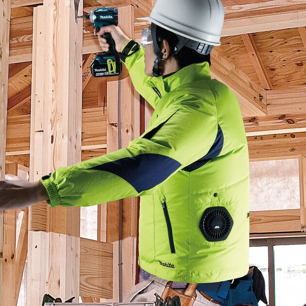 Куртка акумуляторна Makita LXT/CXT, 10.8-18В, з вентиляцією, поліестер, розміт L, зелений, 0.43кг, фото , изображение 8 | SNABZHENIE.com.ua Куртка акумуляторна Makita LXT/CXT, 10.8-18В, з вентиляцією, поліестер, розміт L, зелений, 0.43кг, фото , изображение 8 | SNABZHENIE.com.ua