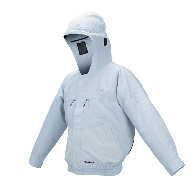 Куртка акумуляторна Makita LXT/CXT, 10.8-18В, з вентиляцією, поліестер, розміт L, білий, 0.41кг, фото , изображение 2 | SNABZHENIE.com.ua Куртка акумуляторна Makita LXT/CXT, 10.8-18В, з вентиляцією, поліестер, розміт L, білий, 0.41кг, фото , изображение 2 | SNABZHENIE.com.ua