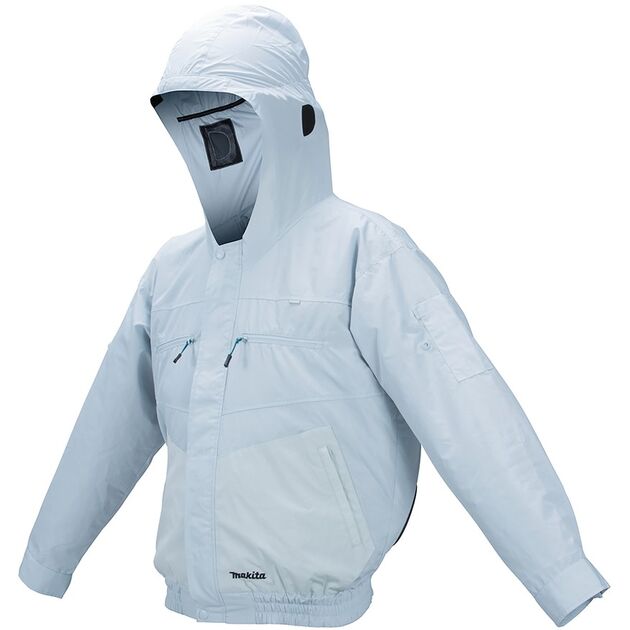 Куртка акумуляторна Makita LXT/CXT, 10.8-18В, з вентиляцією, поліестер, розміт L, білий, 0.41кг, фото  | SNABZHENIE.com.ua