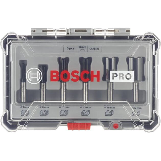 Набір пазових фрез Bosch Professional 8мм 6шт, фото , изображение 2 | SNABZHENIE.com.ua