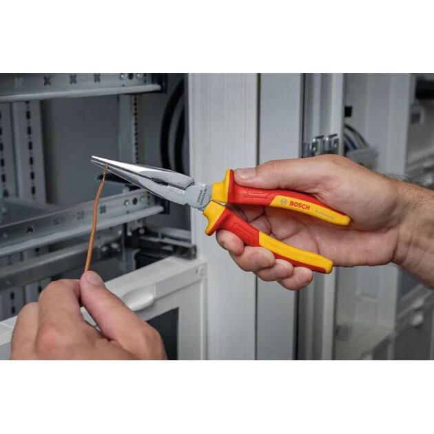 Плоскогубці з довгим носом прямі Bosch Professional, 200 мм, VDE, фото , изображение 3 | SNABZHENIE.com.ua