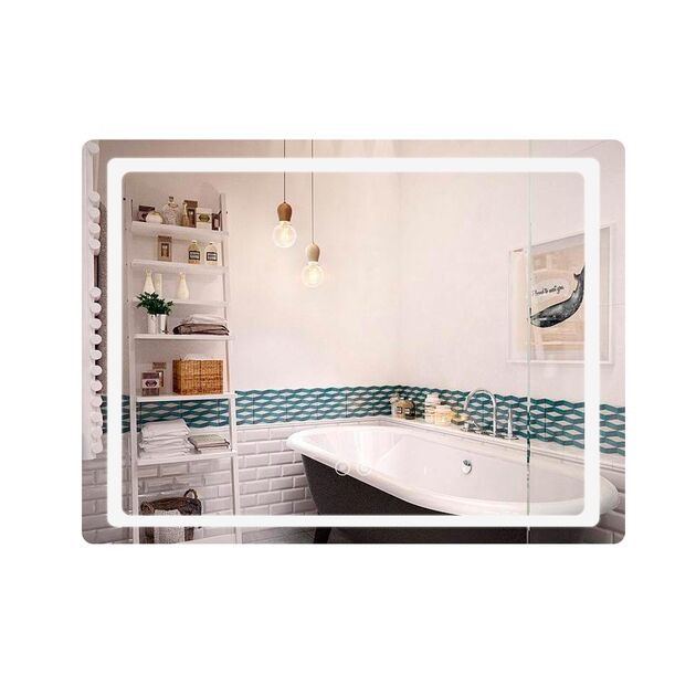 Зеркало Qtap Mideya (DC-F614) 700х500 с LED-подсветкой Touch, с антизапотеванием, диммером, рег. яркости QT2078NCF07050W, фото  | SNABZHENIE.com.ua