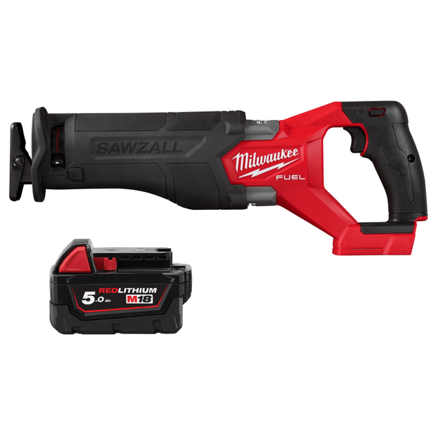 Пила сабельная аккумуляторная бесщёточная MILWAUKEE M18 FSZ-0 (каркас) + M18 B5 подарок, фото  | SNABZHENIE.com.ua
